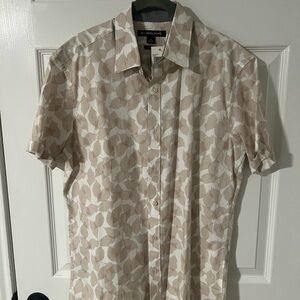 Michael Kors Tan Casual Button Down Shirt
